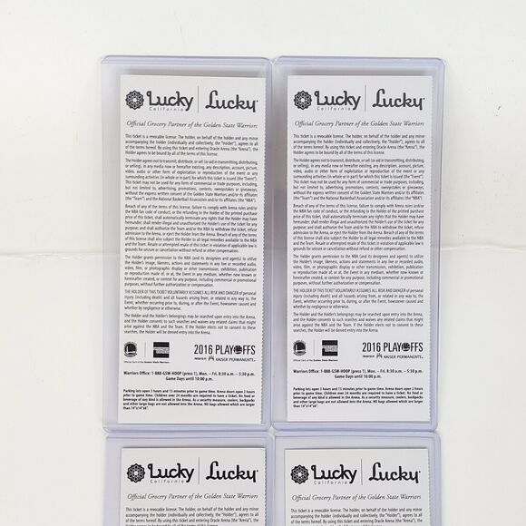 (4) NBA Playoffs 2016 Tickets Golden State Warriors Round 2 4th Home Game - Picture 5 of 6